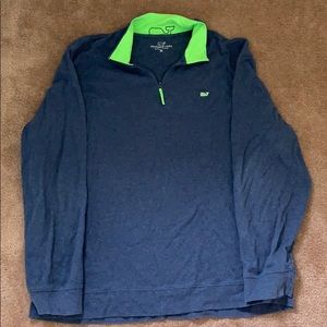 Vineyard vines navy with neon accents pullover
